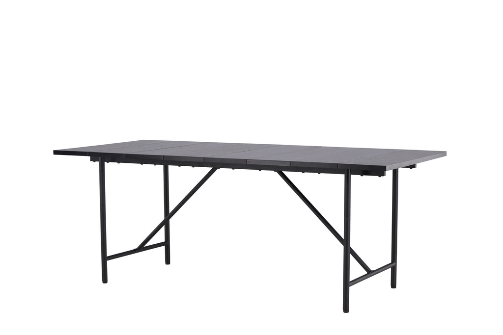Astrid matbord 200x75 cm mattsvart fanerad MDF