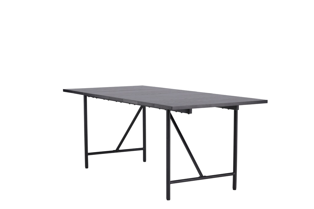 Astrid matbord 200x75 cm mattsvart fanerad MDF