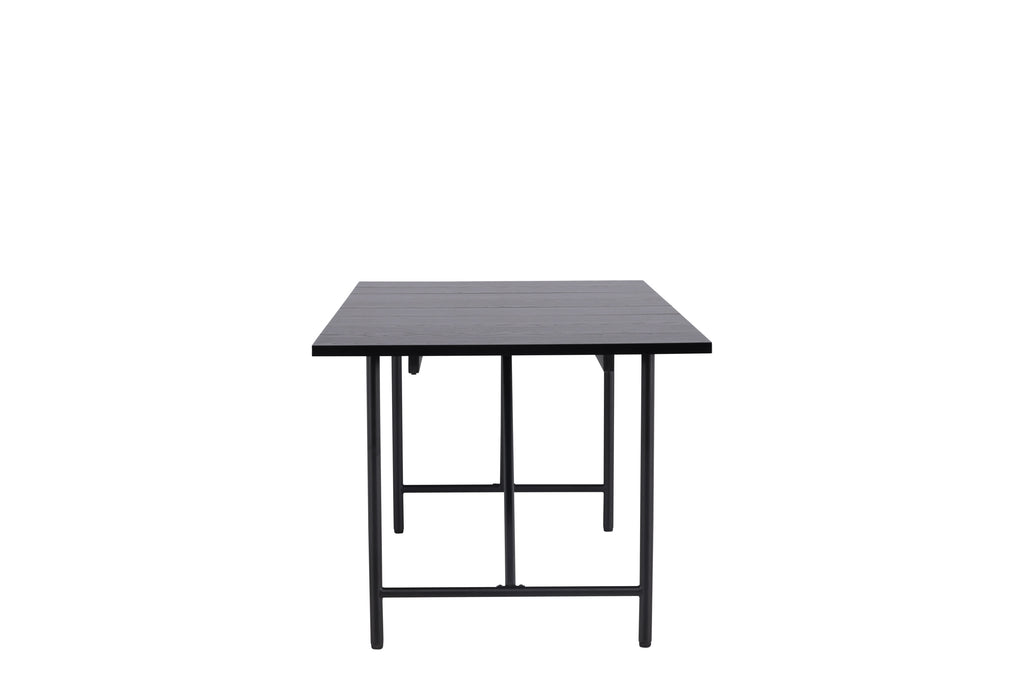 Astrid matbord 200x75 cm mattsvart fanerad MDF