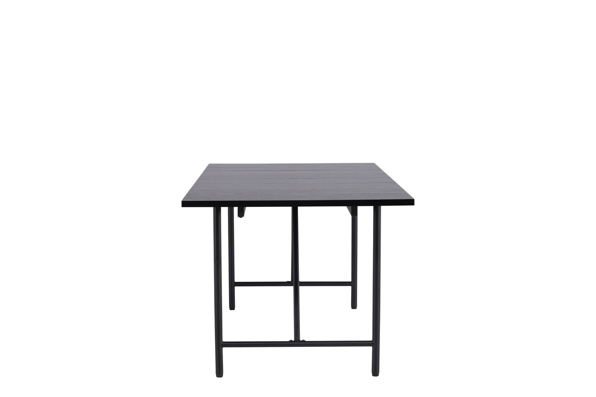 Astrid matbord 200x75 cm mattsvart fanerad MDF
