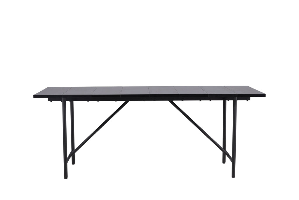 Astrid matbord 200x75 cm mattsvart fanerad MDF