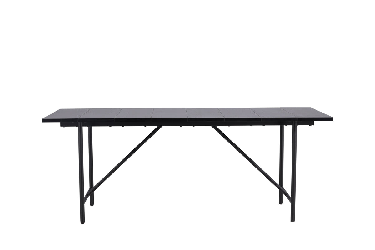 Astrid matbord 200x75 cm mattsvart fanerad MDF