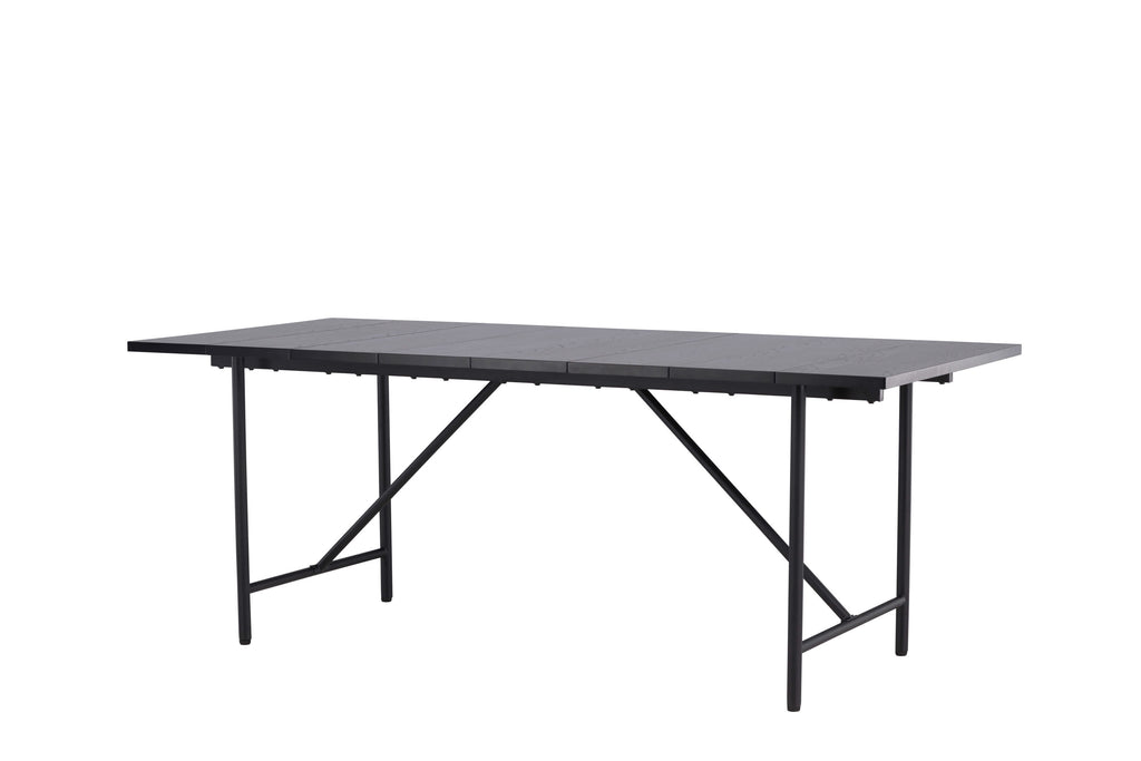 Astrid matbord 200x75 cm mattsvart fanerad MDF
