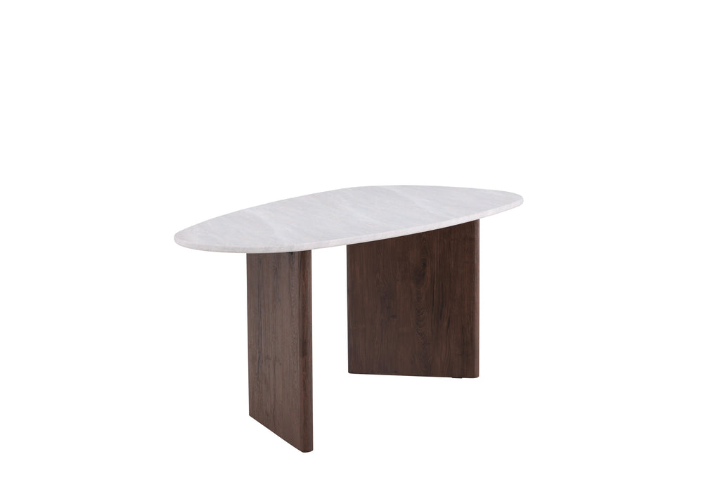 Grönvik matbord 180x75 cm mockabrunt och ljusgrått MDF med betongutseende