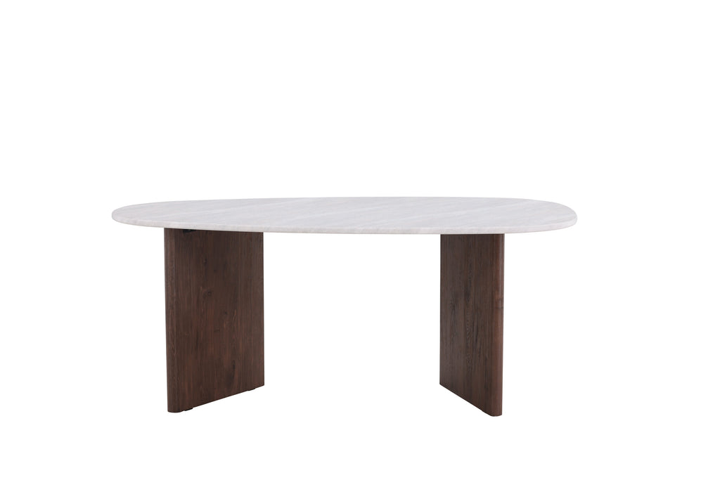 Grönvik matbord 180x75 cm mockabrunt och ljusgrått MDF med betongutseende