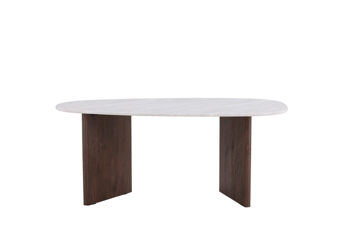 Grönvik matbord 180x75 cm mockabrunt och ljusgrått MDF med betongutseende