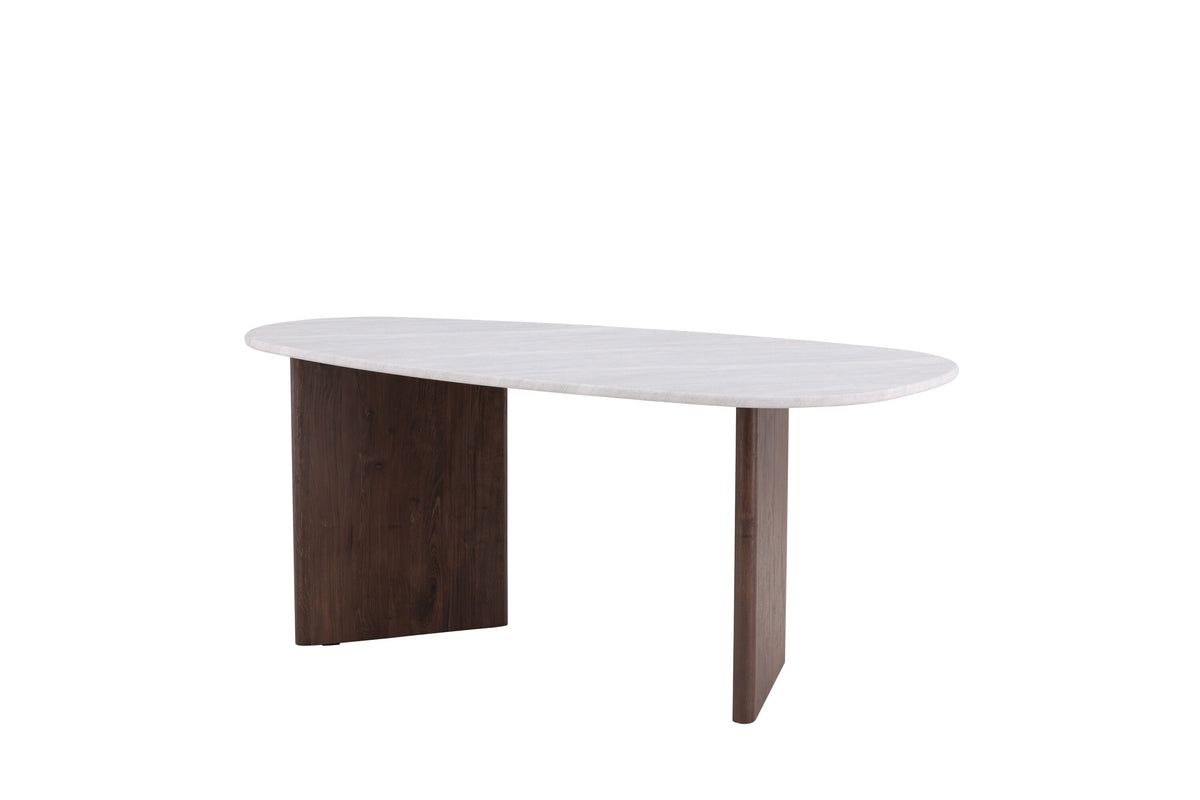 Grönvik matbord 180x75 cm mockabrunt och ljusgrått MDF med betongutseende