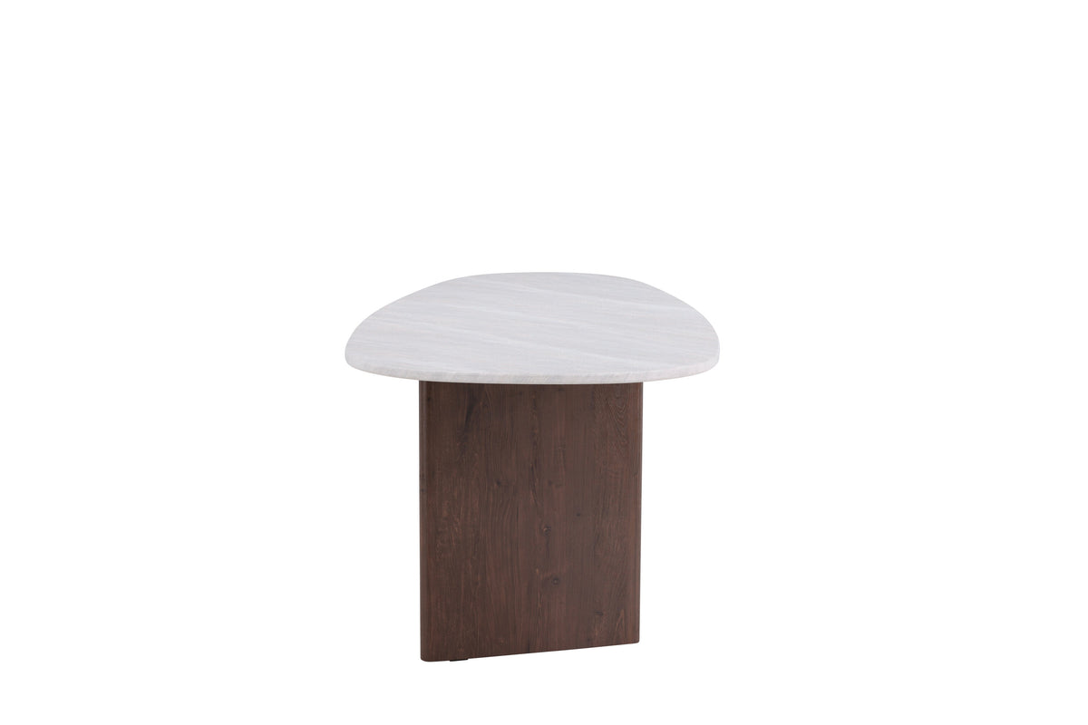 Grönvik matbord 180x75 cm mockabrunt och ljusgrått MDF med betongutseende