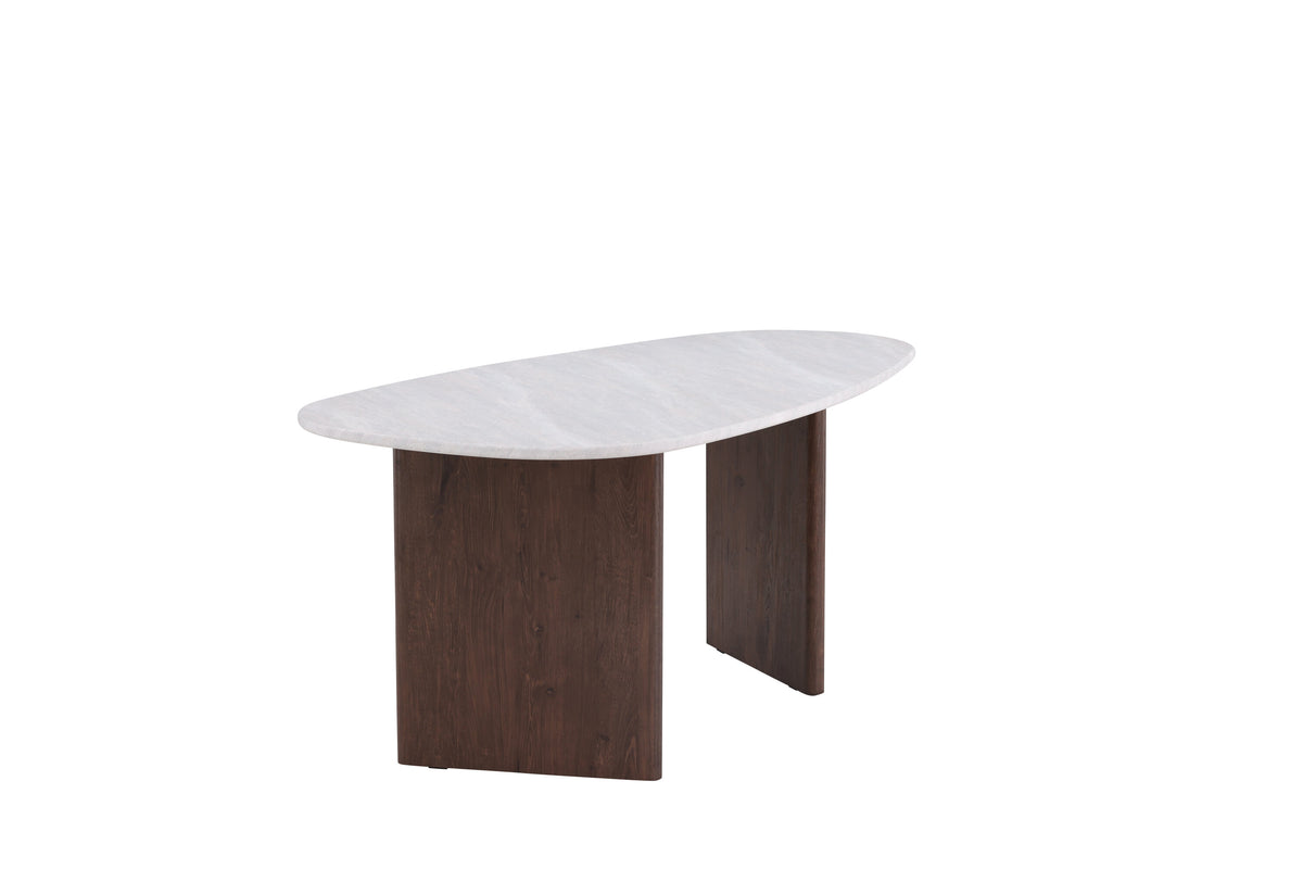 Grönvik matbord 180x75 cm mockabrunt och ljusgrått MDF med betongutseende