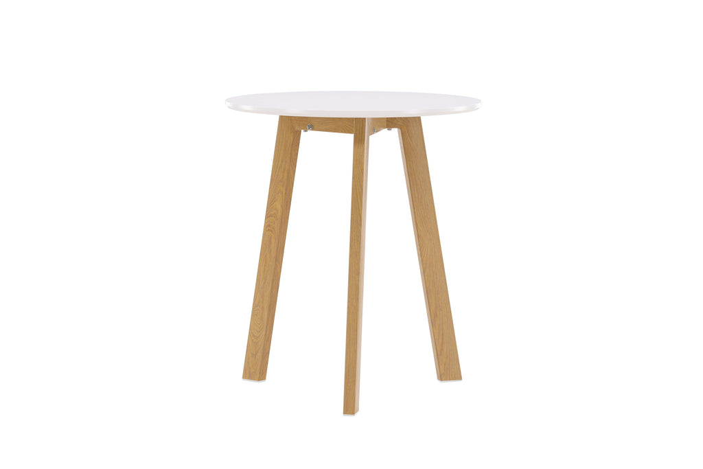 Leonora runt matbord Ø65 cm ekimitation/vit MDF