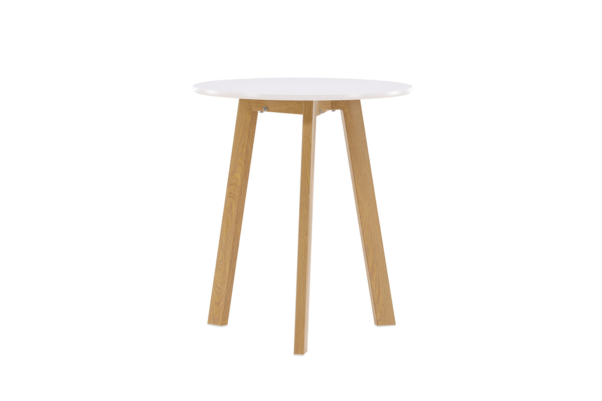 Leonora runt matbord Ø65 cm ekimitation/vit MDF