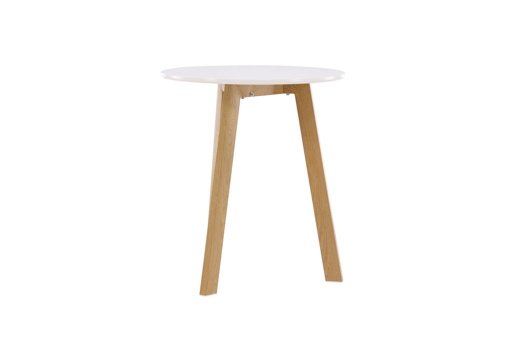 Leonora runt matbord Ø65 cm ekimitation/vit MDF