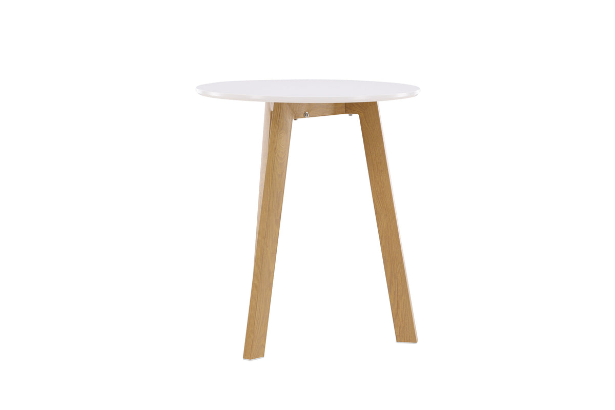 Leonora runt matbord Ø65 cm ekimitation/vit MDF