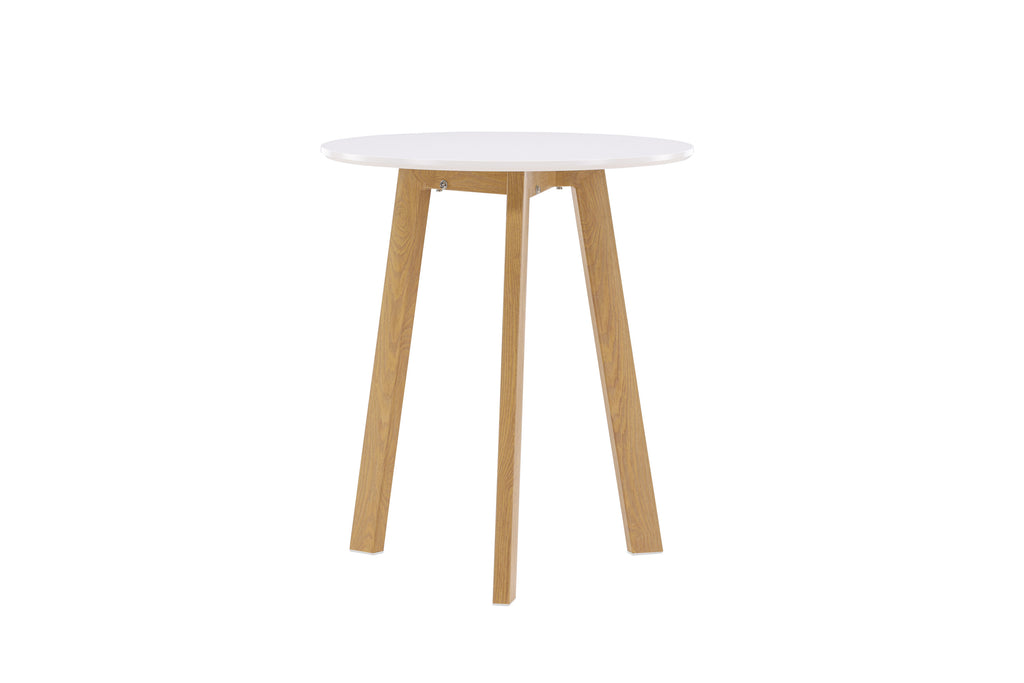 Leonora runt matbord Ø65 cm ekimitation/vit MDF
