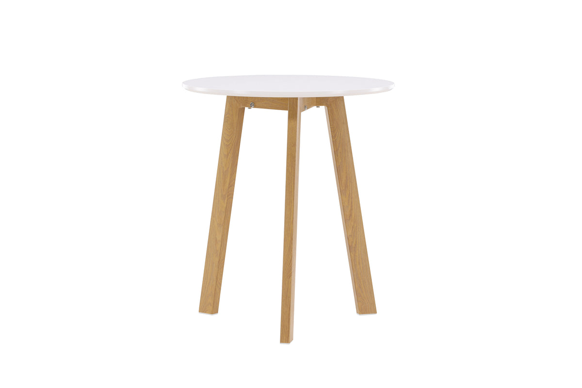 Leonora runt matbord Ø65 cm ekimitation/vit MDF