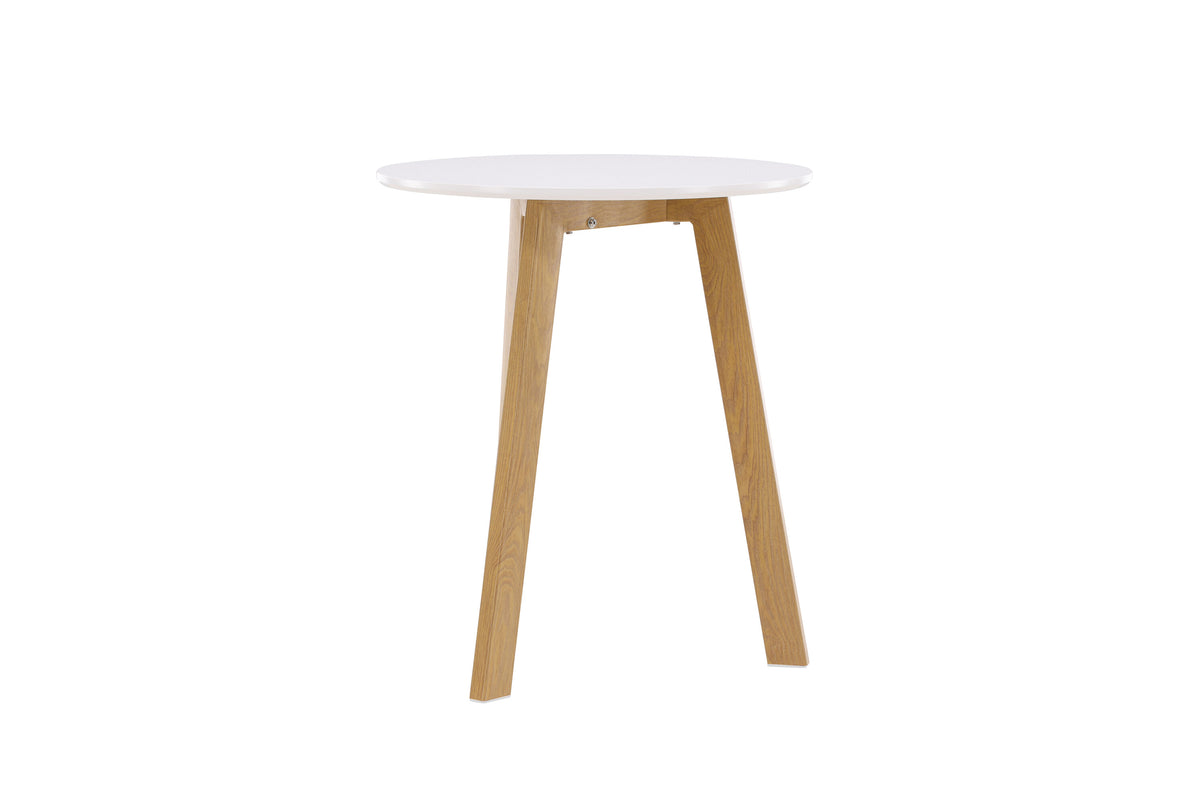 Leonora runt matbord Ø65 cm ekimitation/vit MDF