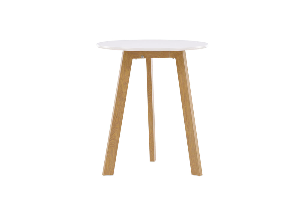 Leonora runt matbord Ø65 cm ekimitation/vit MDF