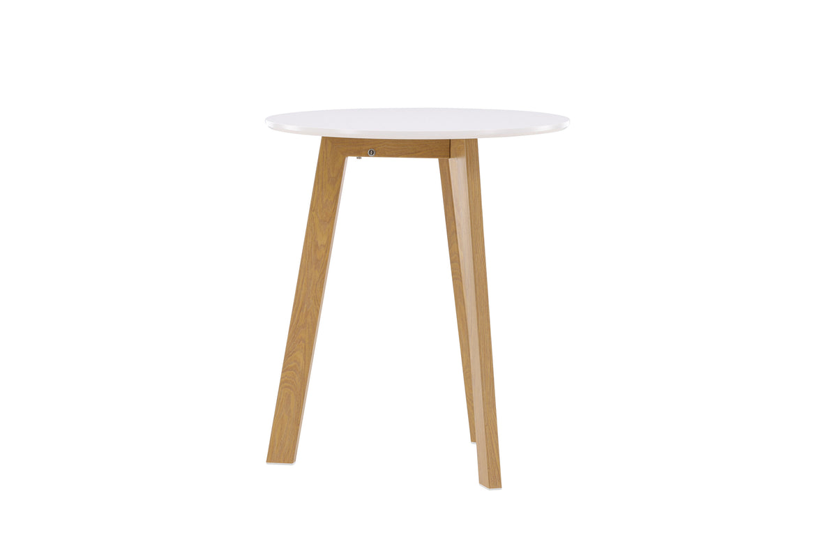 Leonora runt matbord Ø65 cm ekimitation/vit MDF