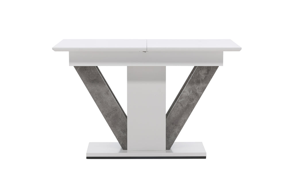 Disa matbord 120/160x80 cm vit/grå MDF