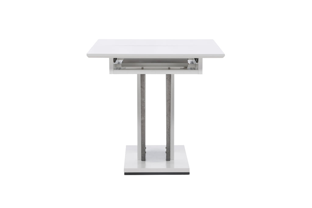 Disa matbord 120/160x80 cm vit/grå MDF