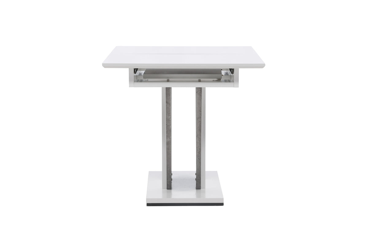 Disa matbord 120/160x80 cm vit/grå MDF