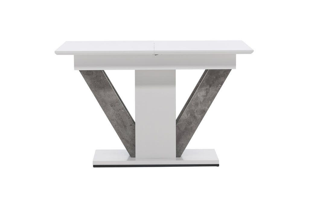 Disa matbord 120/160x80 cm vit/grå MDF
