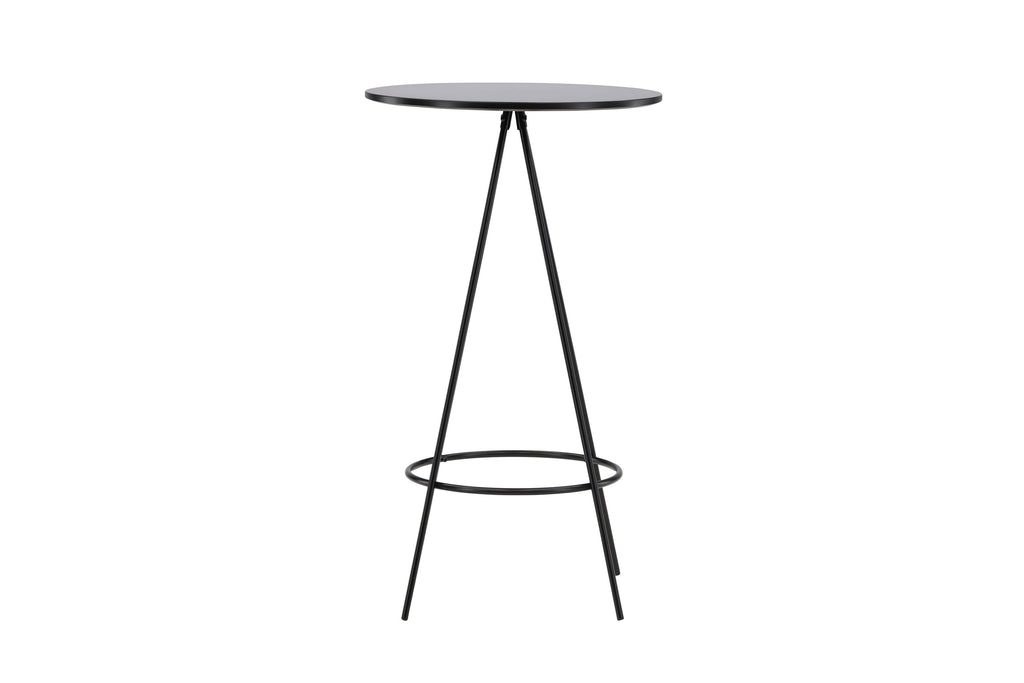 Bistro barbord Ø60 cm svart med fanerad MDF