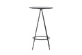 Bistro barbord Ø60 cm svart med fanerad MDF
