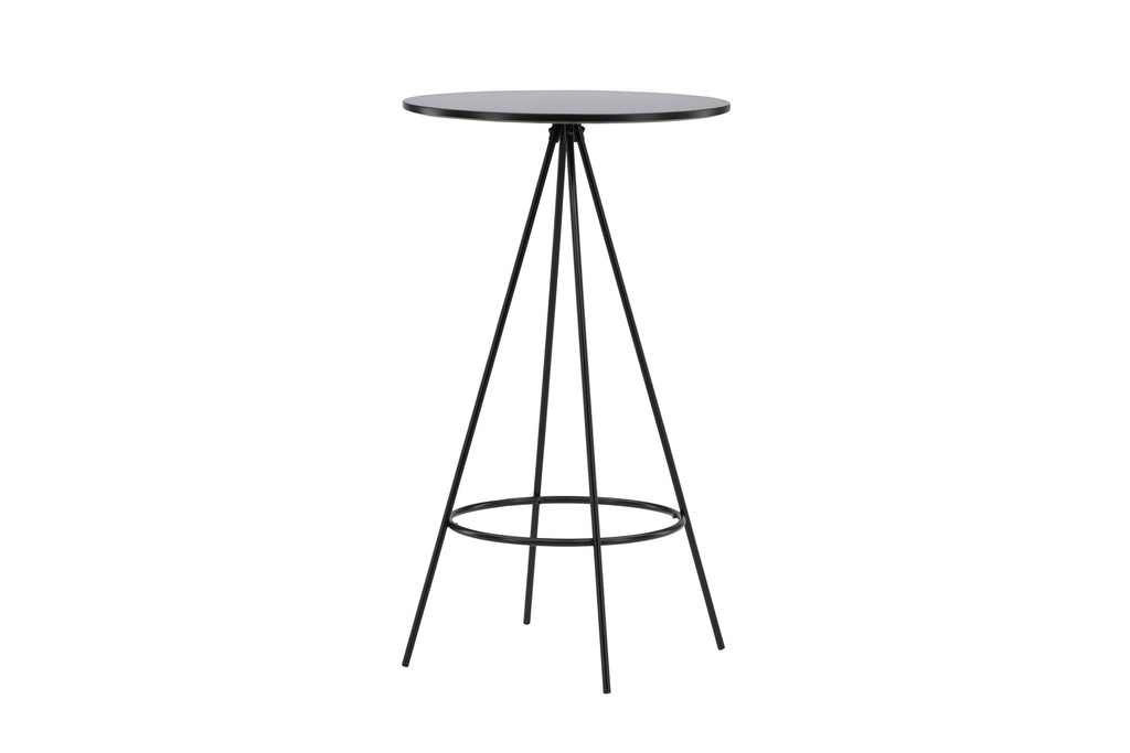 Bistro barbord Ø60 cm svart med fanerad MDF