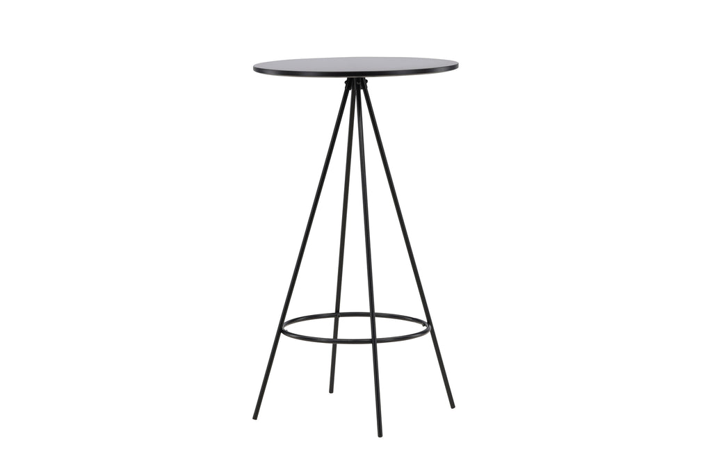 Bistro barbord Ø60 cm svart med fanerad MDF