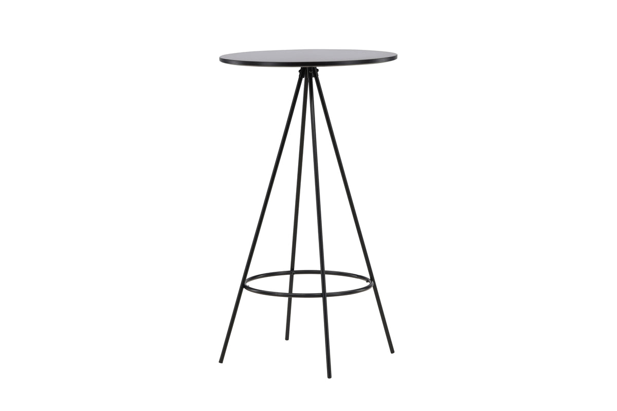 Bistro barbord Ø60 cm svart med fanerad MDF