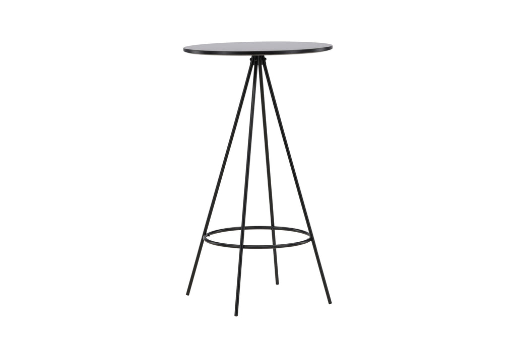 Bistro barbord Ø60 cm svart med fanerad MDF
