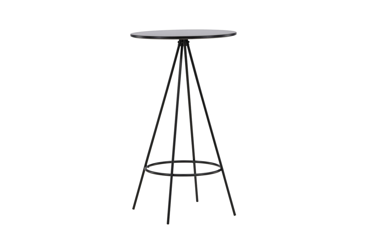 Bistro barbord Ø60 cm svart med fanerad MDF