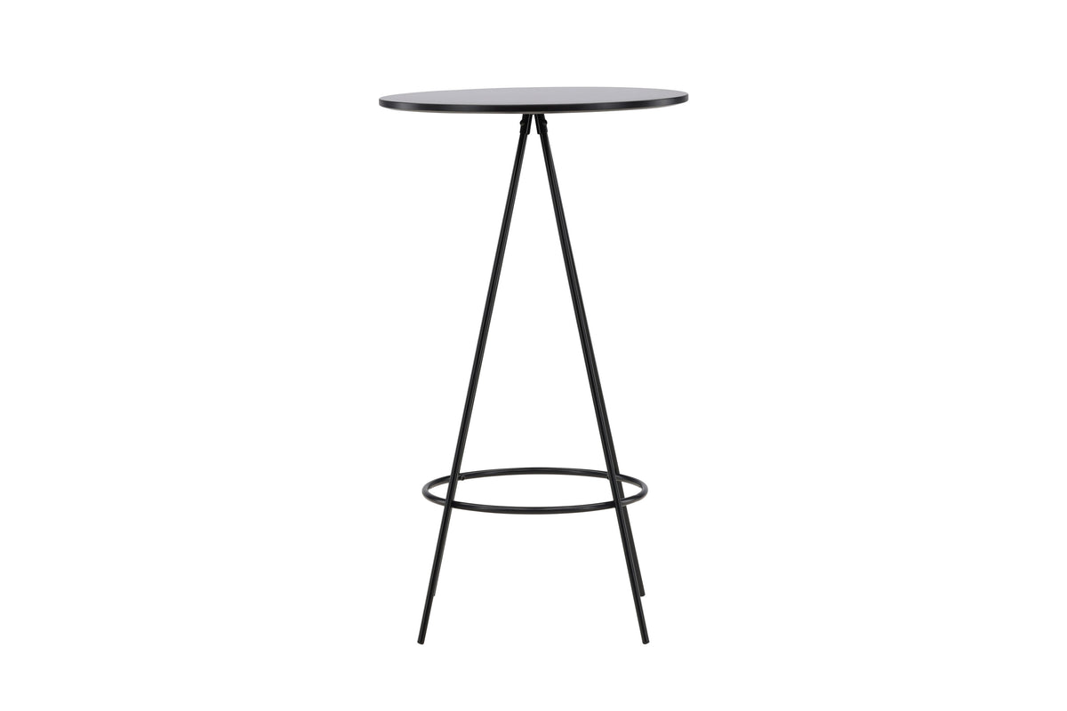 Bistro barbord Ø60 cm svart med fanerad MDF