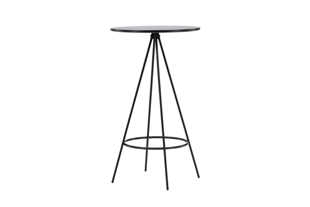 Bistro barbord Ø60 cm svart med fanerad MDF