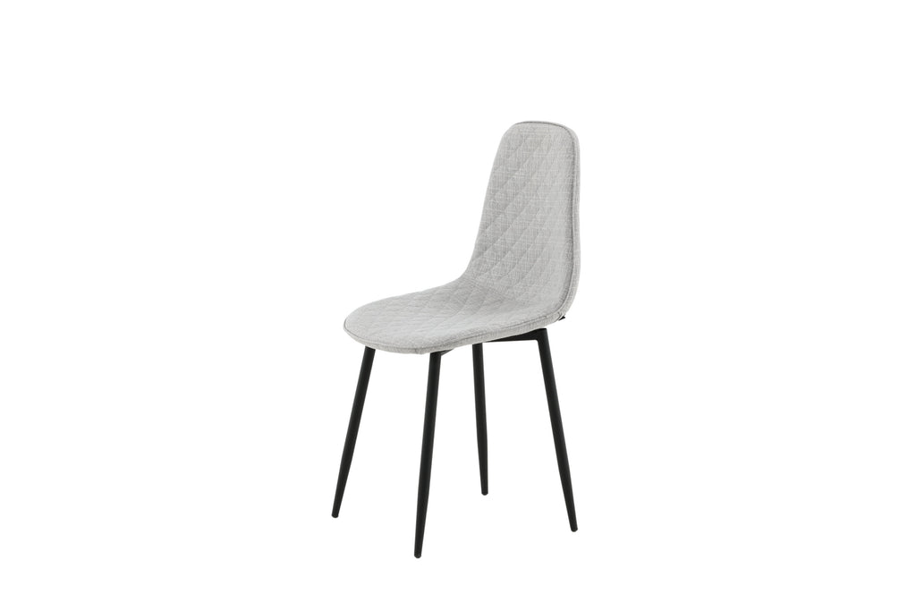 Polar Diamond matstol 2-pack grått tyg med svarta ben