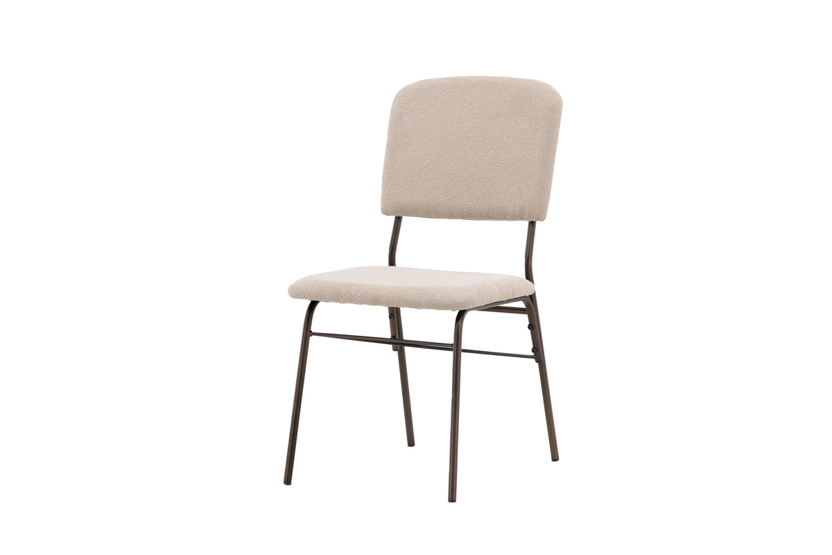 Seda matstol 2-pack matt brun/beige sammet