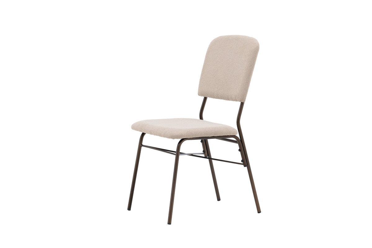 Seda matstol 2-pack matt brun/beige sammet