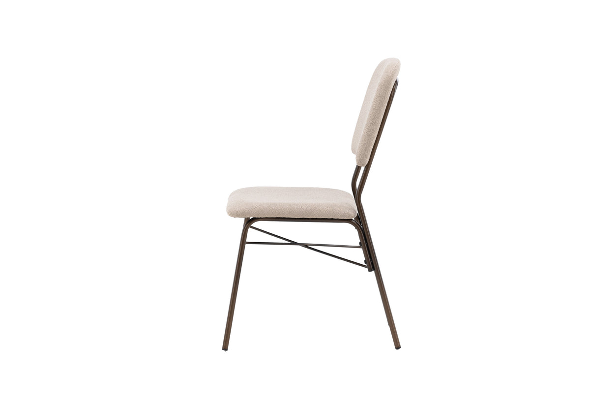 Seda matstol 2-pack matt brun/beige sammet