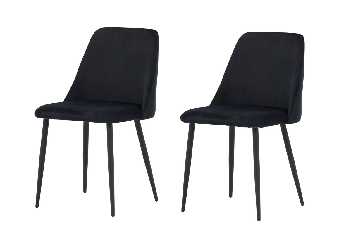 Night matstol 2-pack svart sammet