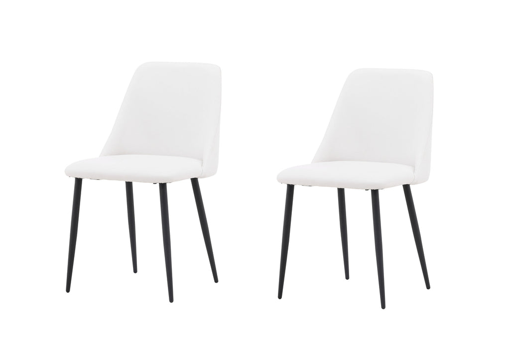 Night matstol 2-pack svart/vitt konstläder