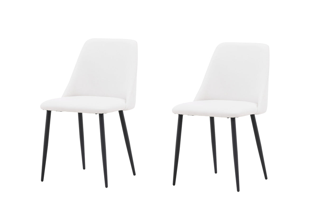 Night matstol 2-pack svart/vitt konstläder