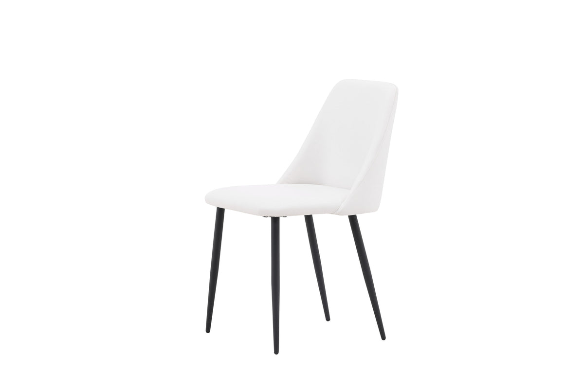 Night matstol 2-pack svart/vitt konstläder