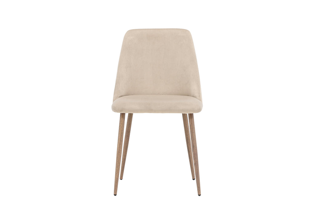 Night matstol 2-pack brun/beige sammet