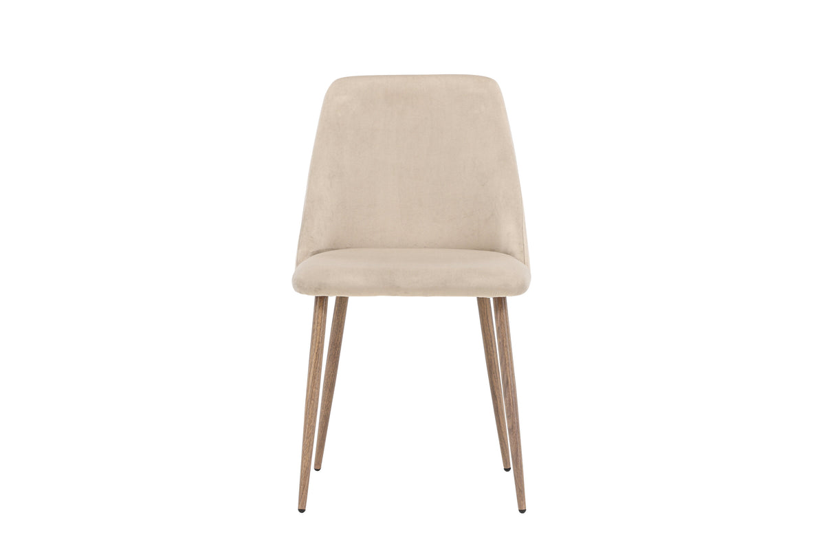 Night matstol 2-pack brun/beige sammet