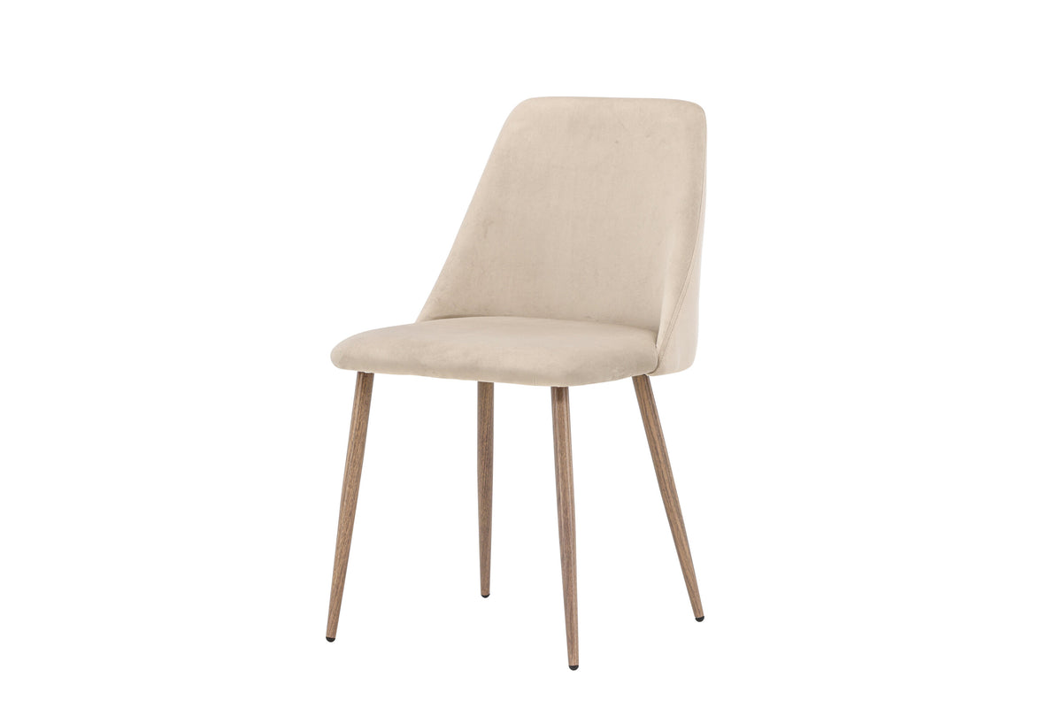 Night matstol 2-pack brun/beige sammet