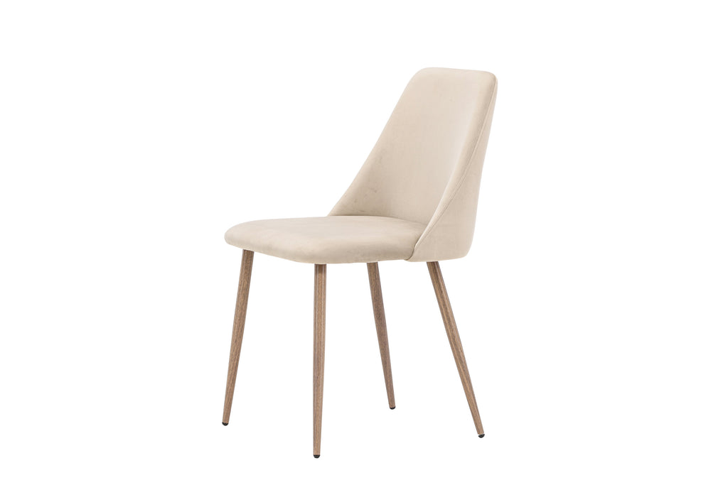 Night matstol 2-pack brun/beige sammet