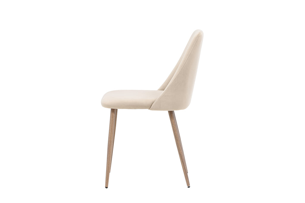Night matstol 2-pack brun/beige sammet