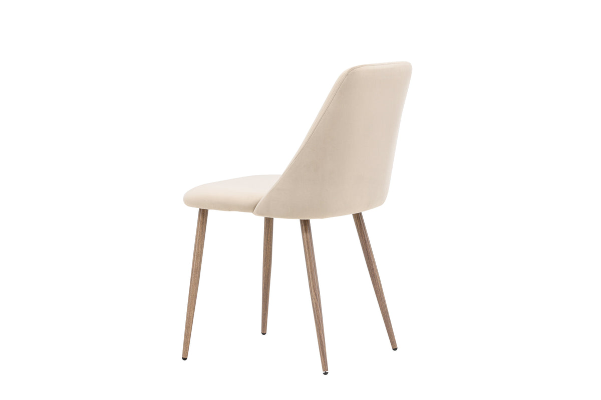 Night matstol 2-pack brun/beige sammet