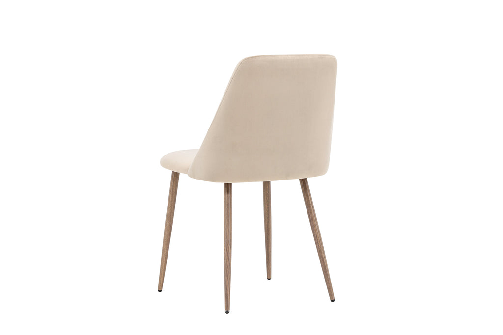 Night matstol 2-pack brun/beige sammet